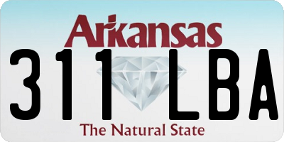 AR license plate 311LBA