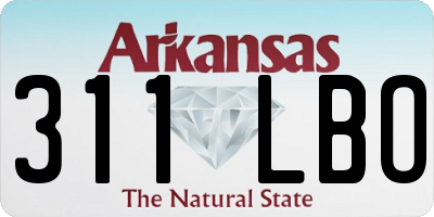 AR license plate 311LBO
