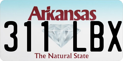 AR license plate 311LBX