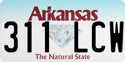 AR license plate 311LCW
