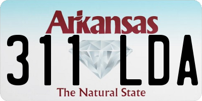 AR license plate 311LDA