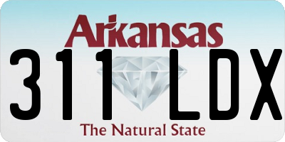 AR license plate 311LDX