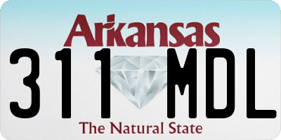 AR license plate 311MDL