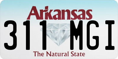 AR license plate 311MGI