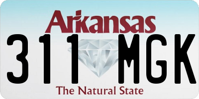 AR license plate 311MGK