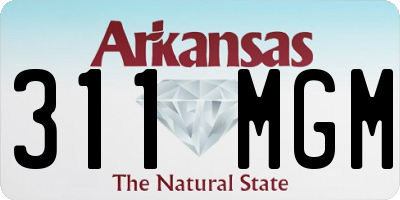 AR license plate 311MGM