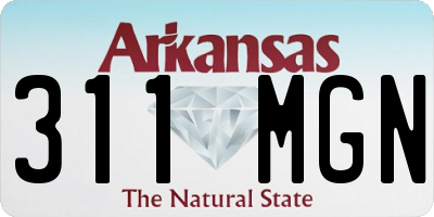 AR license plate 311MGN