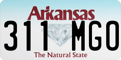 AR license plate 311MGO