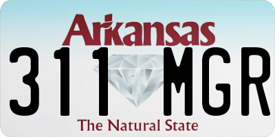AR license plate 311MGR