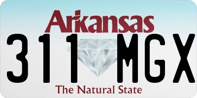 AR license plate 311MGX