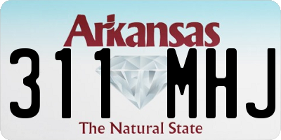 AR license plate 311MHJ