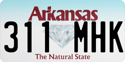 AR license plate 311MHK