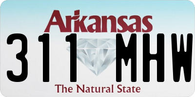 AR license plate 311MHW