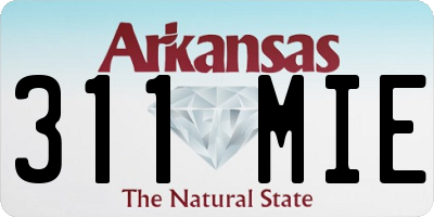 AR license plate 311MIE
