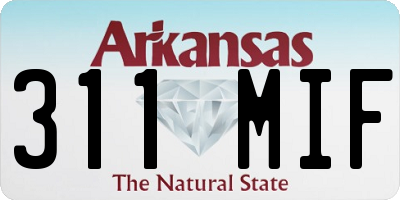AR license plate 311MIF