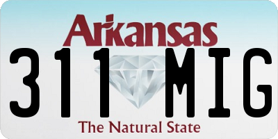 AR license plate 311MIG