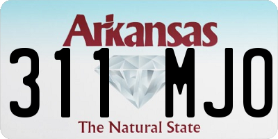 AR license plate 311MJO
