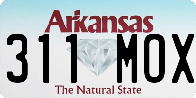 AR license plate 311MOX