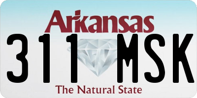 AR license plate 311MSK
