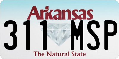 AR license plate 311MSP