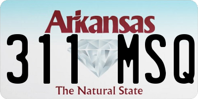 AR license plate 311MSQ