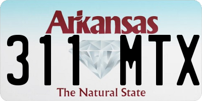 AR license plate 311MTX