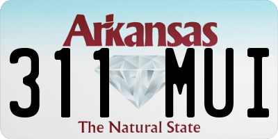 AR license plate 311MUI