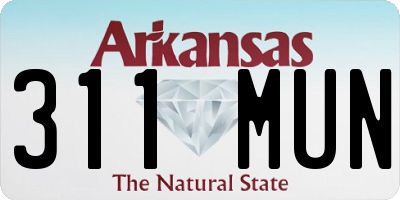 AR license plate 311MUN