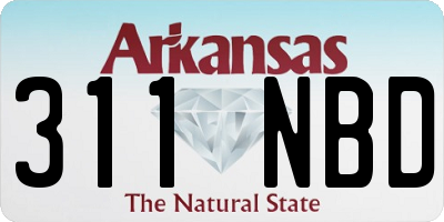 AR license plate 311NBD
