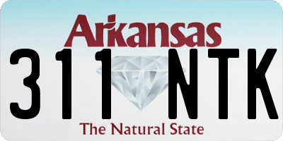 AR license plate 311NTK
