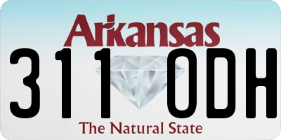 AR license plate 311ODH