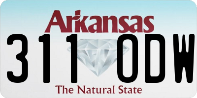 AR license plate 311ODW