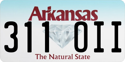 AR license plate 311OII