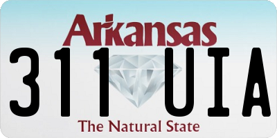 AR license plate 311UIA