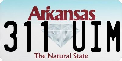 AR license plate 311UIM