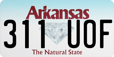 AR license plate 311UOF