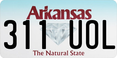 AR license plate 311UOL