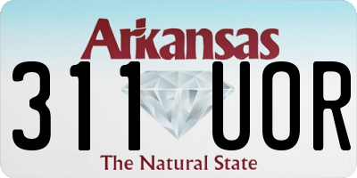 AR license plate 311UOR