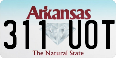 AR license plate 311UOT