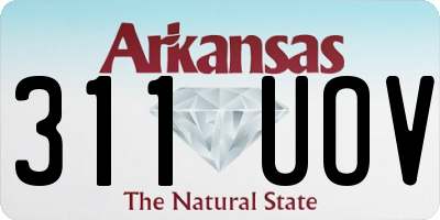 AR license plate 311UOV
