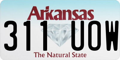 AR license plate 311UOW