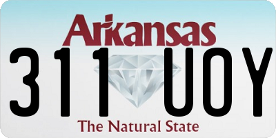 AR license plate 311UOY
