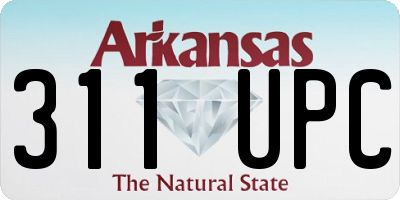 AR license plate 311UPC