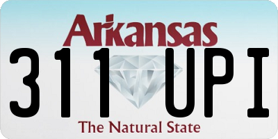 AR license plate 311UPI