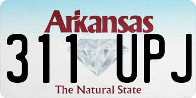 AR license plate 311UPJ