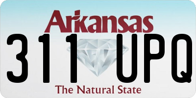 AR license plate 311UPQ