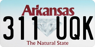 AR license plate 311UQK