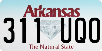 AR license plate 311UQO