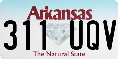 AR license plate 311UQV