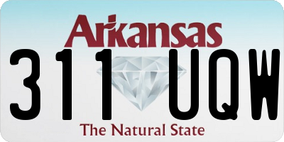 AR license plate 311UQW